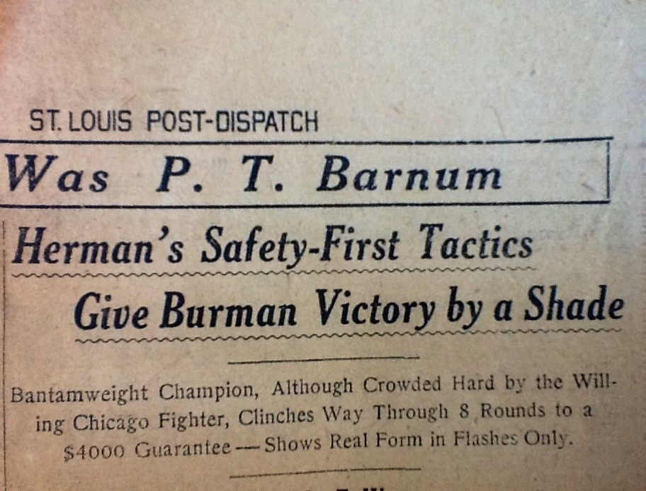 St. Louis Post-Dispatch, 1921 | Finding Circus